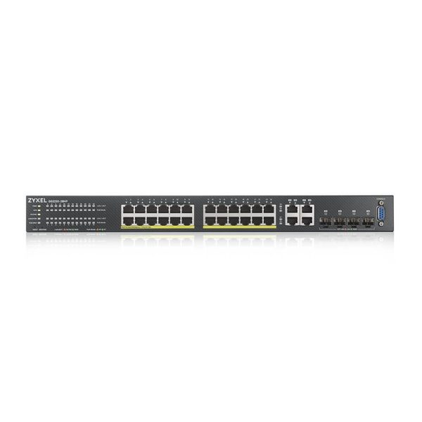 Zyxel GS2220-28HP-EU0101F switch di rete Gestito L2 Gigabit Ethernet (10/100/1000) Supporto Power over Ethernet (PoE) Nero - immagine 2