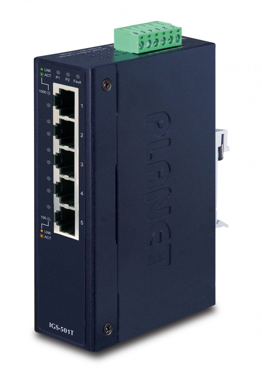 PLANET IGS-501T switch di rete Non gestito Gigabit Ethernet (10/100/1000) Blu