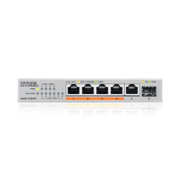 Zyxel XMG-105HP Non gestito 2.5G Ethernet (100/1000/2500) Supporto Power over Ethernet (PoE) Argento - immagine 3