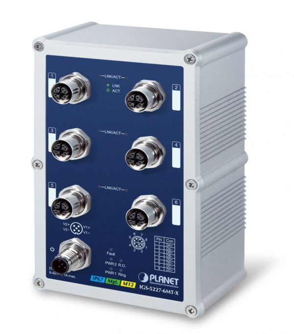PLANET IGS-5227-6MT-X switch di rete Gestito L2+ Nessuno Blu