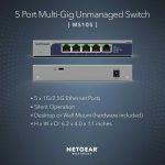 NETGEAR MS105-100EUS switch di rete Non gestito 2.5G Ethernet (100/1000/2500) Supporto Power over Ethernet (PoE) 1U - immagine 2