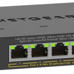 NETGEAR 5-Port Gigabit Ethernet PoE+ Plus Switch (GS305EP) Gestito L2/L3 Gigabit Ethernet (10/100/1000) Supporto Power over Ethernet (PoE) Nero