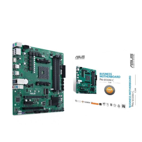 ASUS PRO B550M-C/CSM - AMD - Presa AM4 - AMD Athlon - AMD Ryzen™ 3 - AMD Ryzen™ 5 - AMD Ryzen™ 7 - 3rd Generation AMD Ryzen™ 9 - DDR4-SDRAM - 128 GB - DIMM