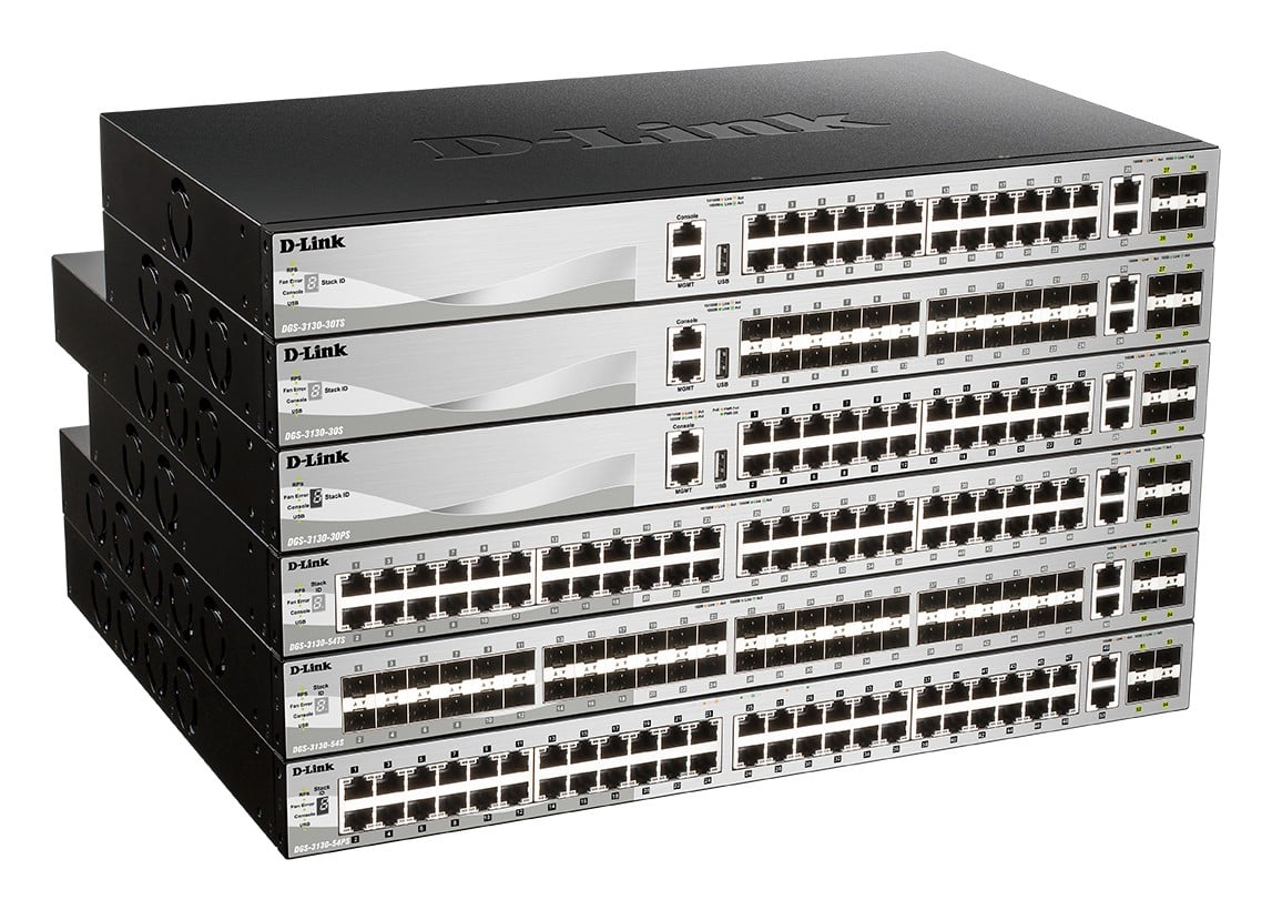 D-Link DGS-3130-30PS/E switch di rete Gestito L3 Gigabit Ethernet (10/100/1000) Supporto Power over Ethernet (PoE) Grigio