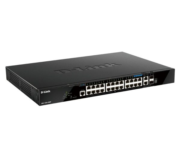 D-Link DGS-1520-28MP/E 28-P SMART MANAGED POE+ SWITCH GIGABIT STACKABLE 4X10G 4X2.5