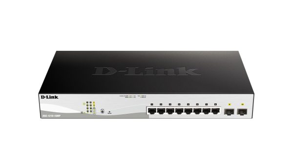 D-Link DGS-1210-10MP switch di rete Gestito L2/L3 Gigabit Ethernet (10/100/1000) Supporto Power over Ethernet (PoE) Nero - immagine 2